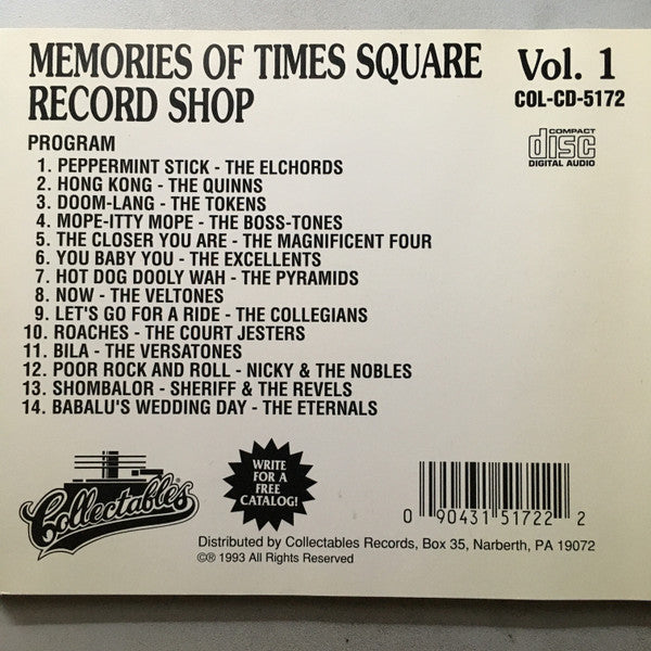 Various : Memories Of Times Square Record Shop Vol. 1 (CD, Comp)