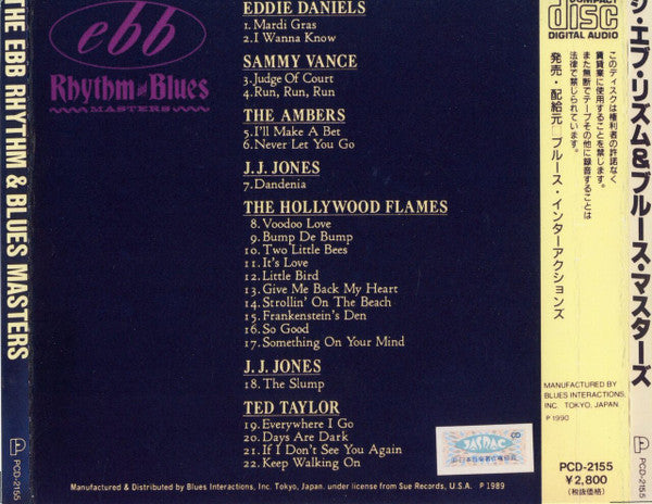 Various : Ebb Rhythm And Blues Masters (CDr, RE)