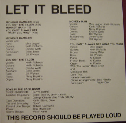 The Rolling Stones : Let It Bleed (CD, Album, RE, RM, Dis)