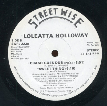 Loleatta Holloway : Crash Goes Love (12", Promo)