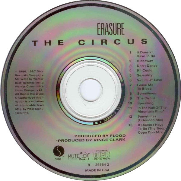 Erasure : The Circus (CD, Album, SRC)