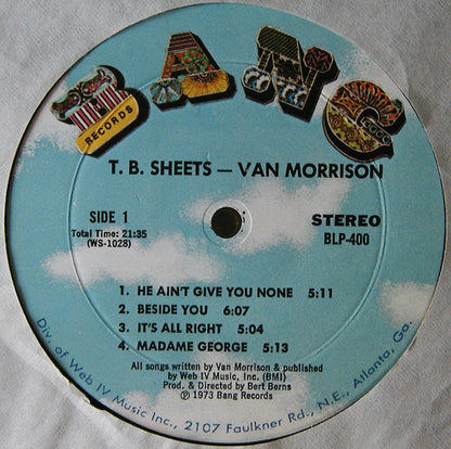 Van Morrison : T.B. Sheets (LP, Album, Mon)