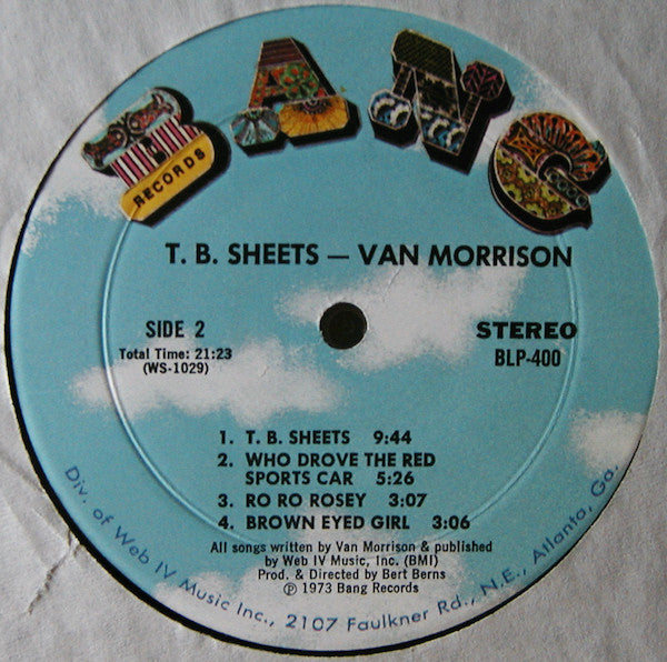 Van Morrison : T.B. Sheets (LP, Album, Mon)