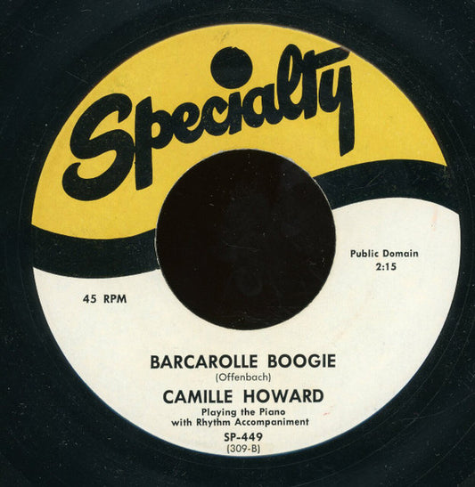 Camille Howard : X-Temporaneous Boogie (7", Single, RE)