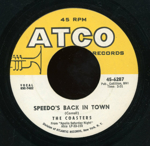 The Coasters : Speedo's Back In Town (7", Single, MGM)