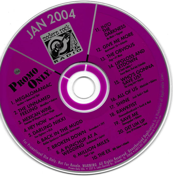 Various : Promo Only Modern Rock Radio: January 2004 (CD, Comp, Promo)