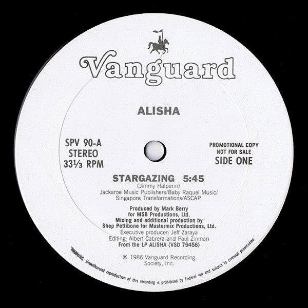 Alisha : Stargazing (12", Promo)