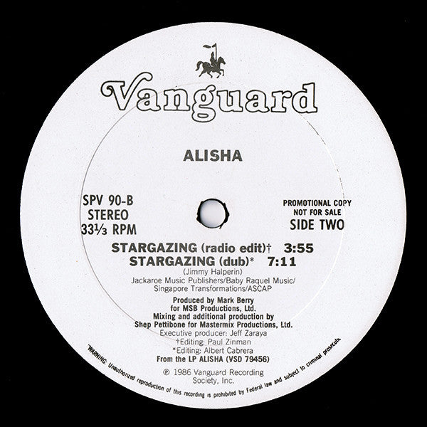 Alisha : Stargazing (12", Promo)