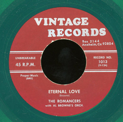 The Romancers (10) : Eternal Love / You Win Again (7", Gre)