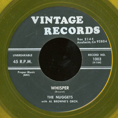 The Nuggets (7) : Whisper / Wish She Were Mine (7", Yel)