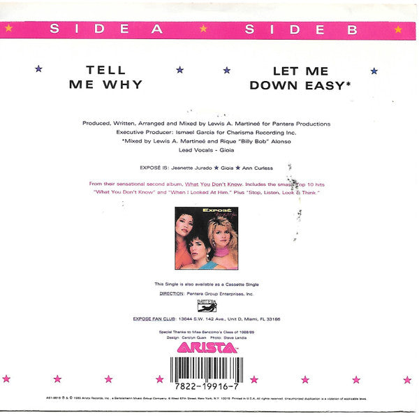 Exposé : Tell Me Why (7", Single)