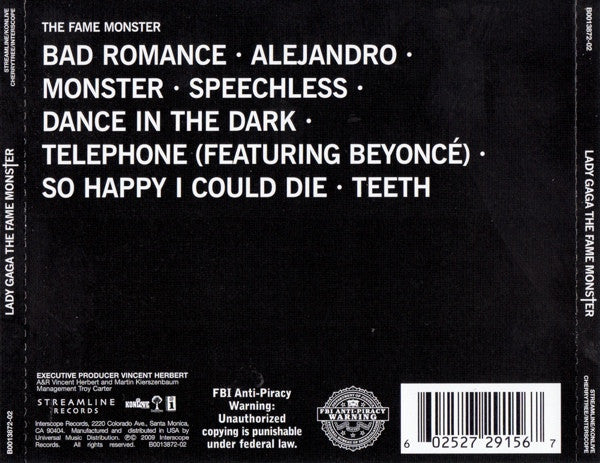 Lady Gaga : The Fame Monster (CD, Album)