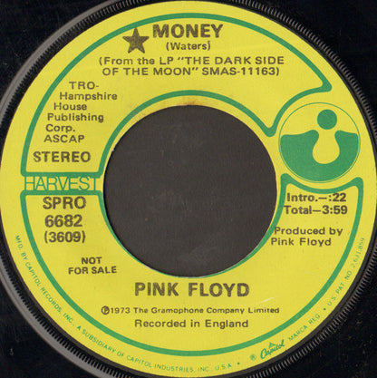 Pink Floyd : Money (7", Single, Mono, Promo, Edi)