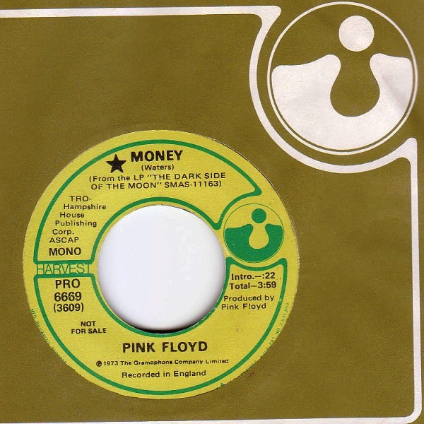 Pink Floyd : Money (7", Single, Mono, Promo, Edi)