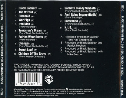Black Sabbath : We Sold Our Soul For Rock 'N' Roll (CD, Comp, RE)