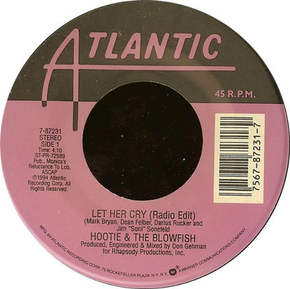 Hootie & The Blowfish : Let Her Cry / Hold My Hand  (7", Single, Spe)