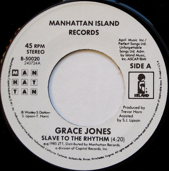 Grace Jones : Slave To The Rhythm (7")