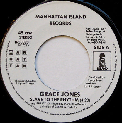 Grace Jones : Slave To The Rhythm (7")