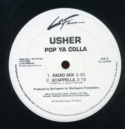 Usher : Pop Ya Colla (12", Single, Promo)