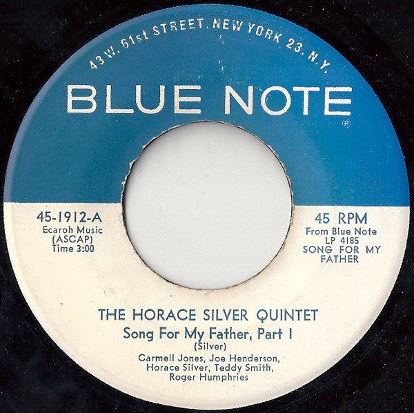 The Horace Silver Quintet : Song For My Father (7")