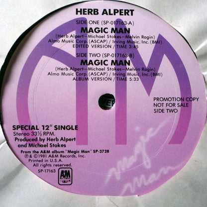 Herb Alpert : Magic Man (12", Promo)