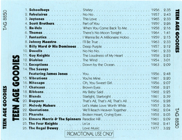 Various : Teen Age Goodies (CDr, Comp)