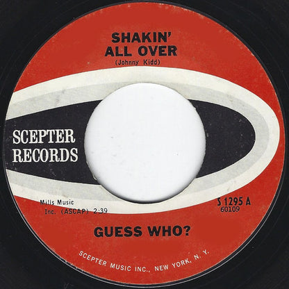 The Guess Who : Shakin' All Over / Till We Kissed (7", Styrene)
