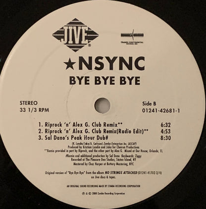 *NSYNC : Bye Bye Bye (The Remixes) (12")