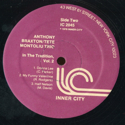 Anthony Braxton : In The Tradition Volume 2 (LP, RE)