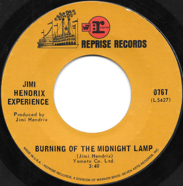 The Jimi Hendrix Experience : All Along The Watchtower / Burning Of The Midnight Lamp (7", Single, Mono, Styrene, Ter)
