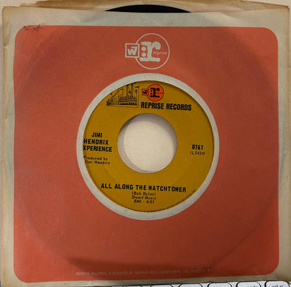 The Jimi Hendrix Experience : All Along The Watchtower / Burning Of The Midnight Lamp (7", Single, Mono, Styrene, Ter)