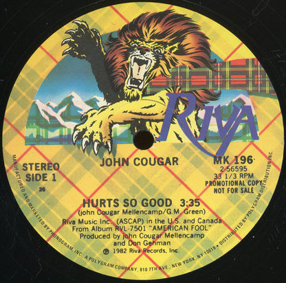 John Cougar Mellencamp : Hurts So Good (12", Promo)