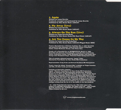 Lenny Kravitz : Again (CD, Single, Enh)