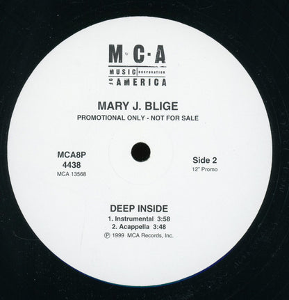 Mary J. Blige : Deep Inside (12", Single, Promo)