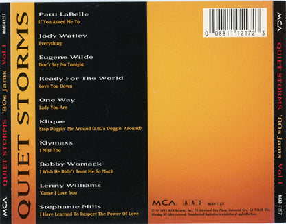 Various : Quiet Storms: '80s Jams Vol. 1 (CD, Comp)