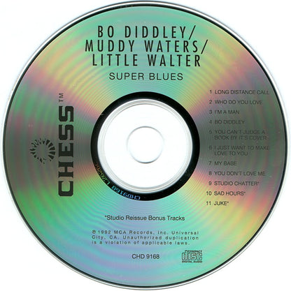Bo Diddley / Muddy Waters / Little Walter : Super Blues (CD, Album, RE)