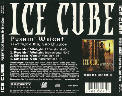 Ice Cube : Pushin' Weight (CD, Single)