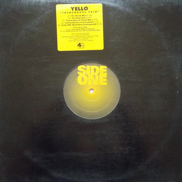 Yello : Tremendous Pain (12", Promo, Yel)
