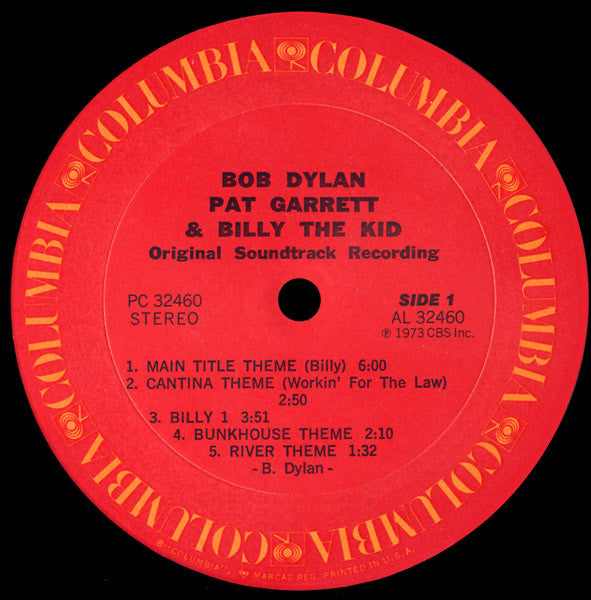 Bob Dylan : Pat Garrett & Billy The Kid (Original Soundtrack Recording) (LP, Album, RE)