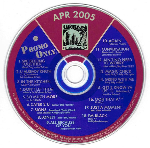 Various : Promo Only Urban Radio: April 2005 (CD, Comp)