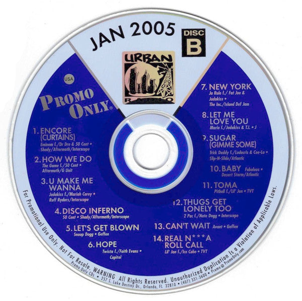 Various : Promo Only Urban Radio: January 2005 (2xCD, Comp)