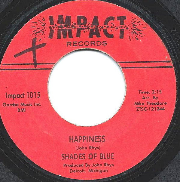 Shades Of Blue (3) : Happiness (7", Single, Styrene)