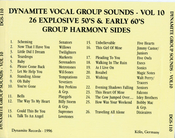 Various : Dynamite Vocal Group Sounds Vol. 10 : 26 Explosive Group Harmony Sides! (CD, Comp)