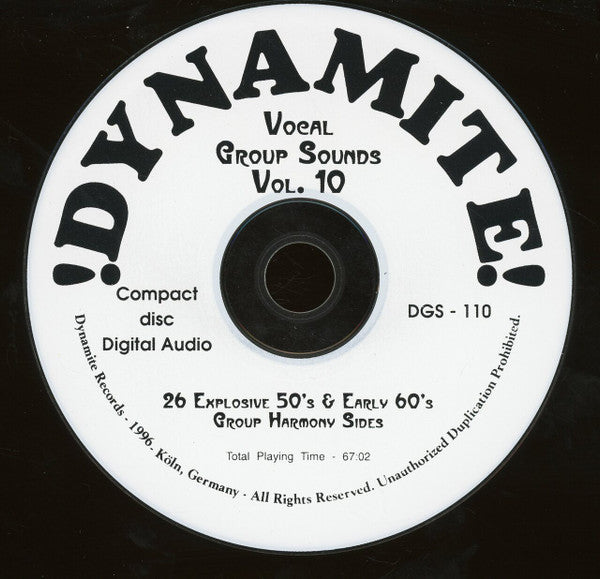 Various : Dynamite Vocal Group Sounds Vol. 10 : 26 Explosive Group Harmony Sides! (CD, Comp)