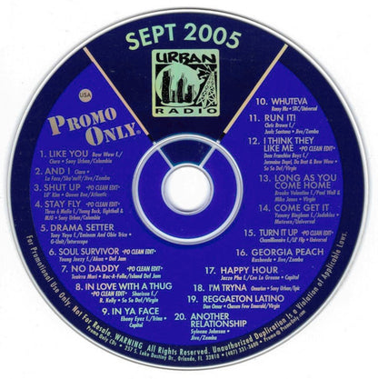 Various : Promo Only Urban Radio: September 2005 (CD, Comp)