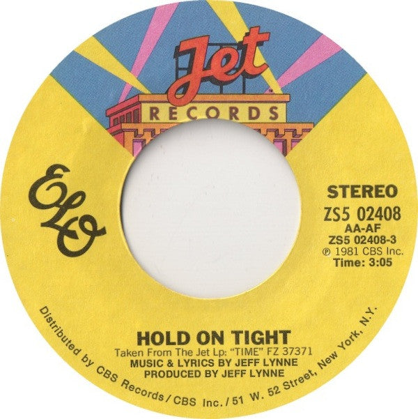 Electric Light Orchestra : Hold On Tight (7", Single, Styrene)
