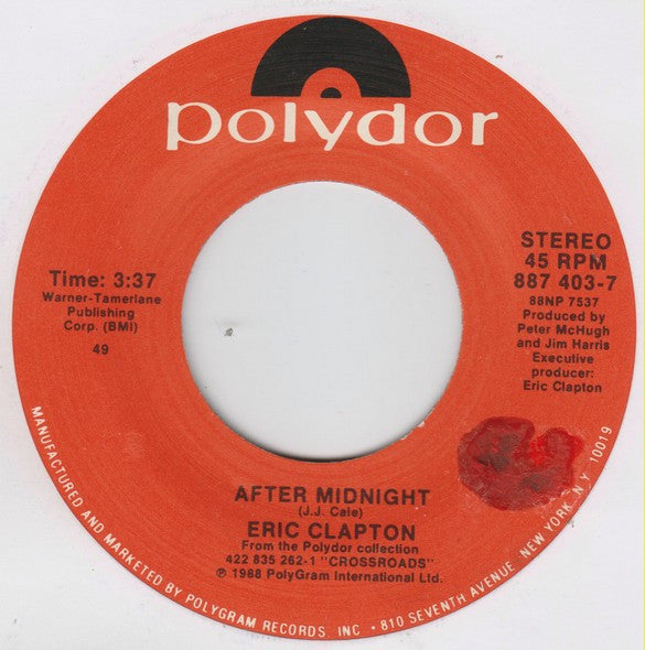 Eric Clapton : After Midnight (7", Single)