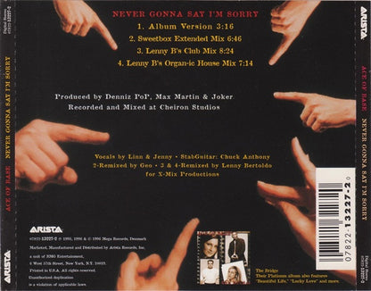 Ace Of Base : Never Gonna Say I'm Sorry (CD, Maxi)