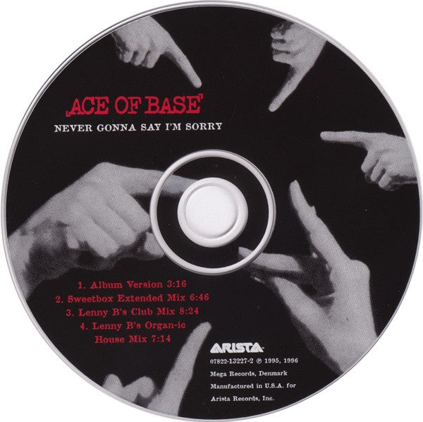 Ace Of Base : Never Gonna Say I'm Sorry (CD, Maxi)
