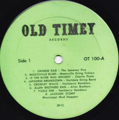 Various : Old Time Southern Dance Music : The String Bands Vol 1 (LP, Comp, RE)